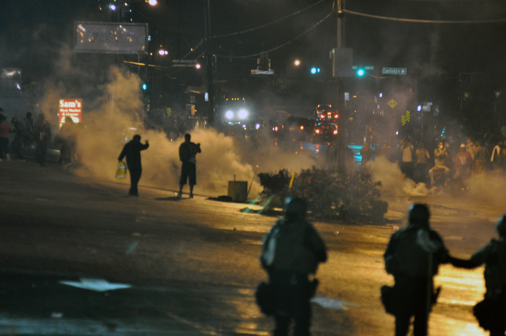 Tear Gas and unrest in Ferguson, Missouri