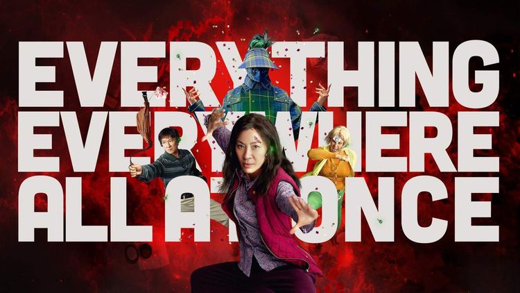The movie poster for Everything Everywhere All At Once